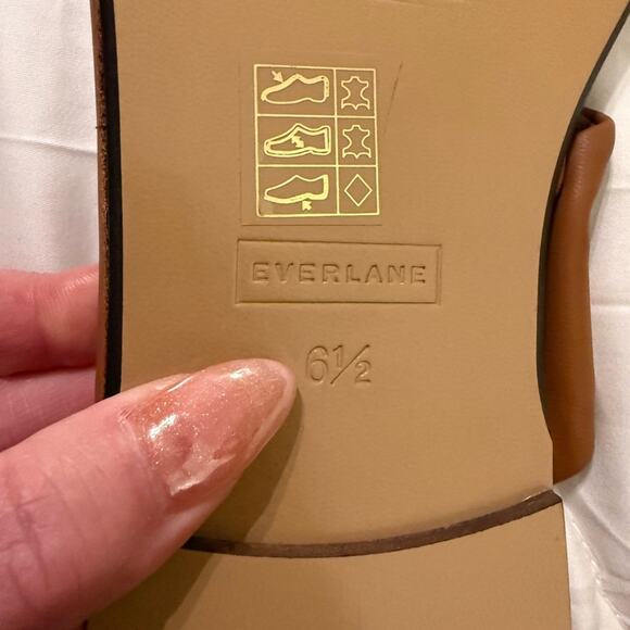Everlane Day Twist Sandal Desert Tan Leather Flat Slide 6.5 New Without Box - Picture 7 of 8
